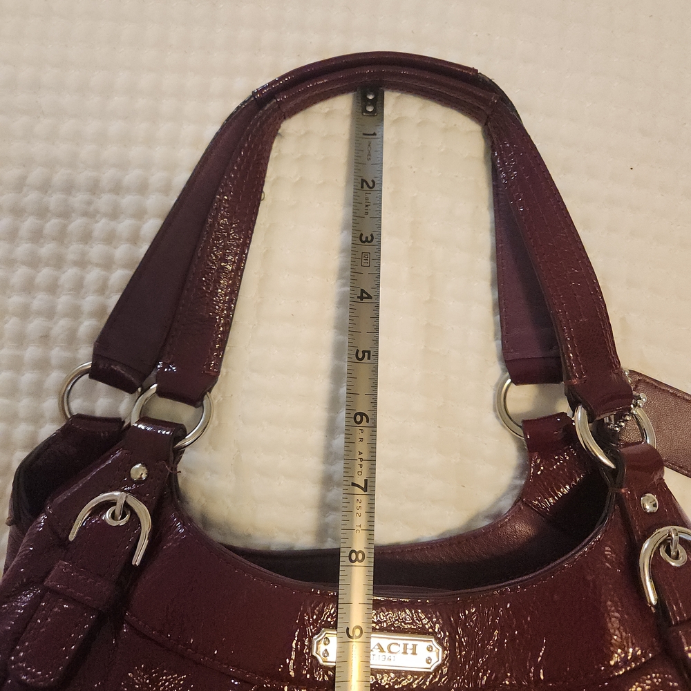 Coach Burgundy Leather Shoulder Bag - Picture 5 of 8
